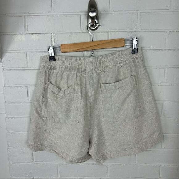 Old Navy Linen Blend Comfort Waistband Neutral Shorts Size M - Picture 9 of 9